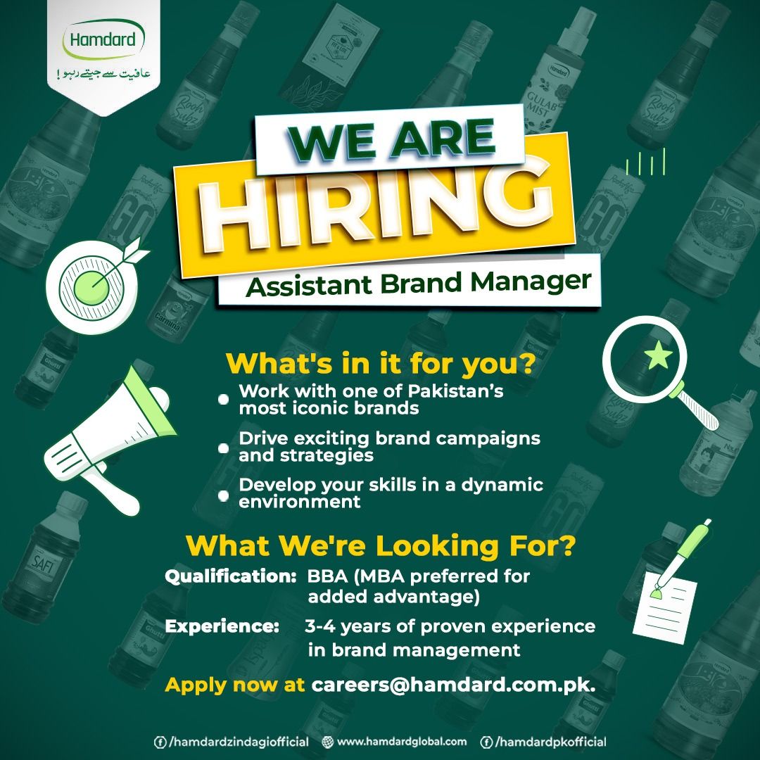 Hamdard Pakistan Jobs Assistant Brand Manager 1