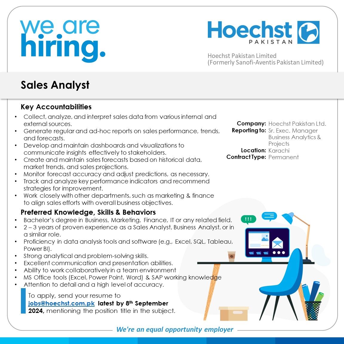 Hoechst Pakistan Limited Jobs Sales Analyst 1
