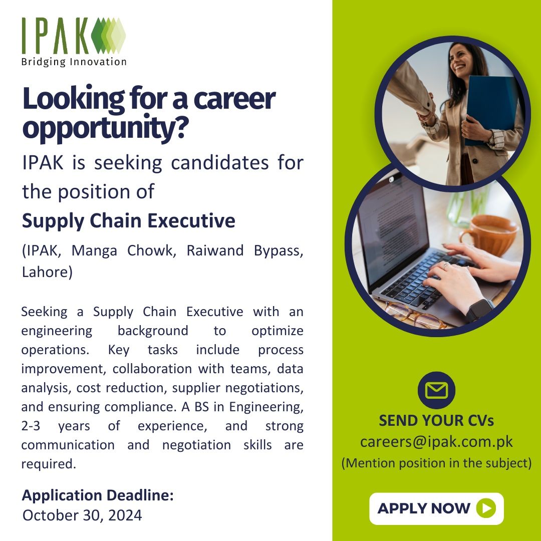International Packaging Films Pvt Limited IPAK Jobs Supply Chain Executive 1