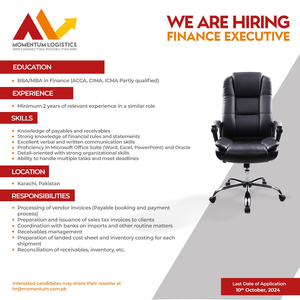 Momentum Logistics Jobs Finance Executive 1
