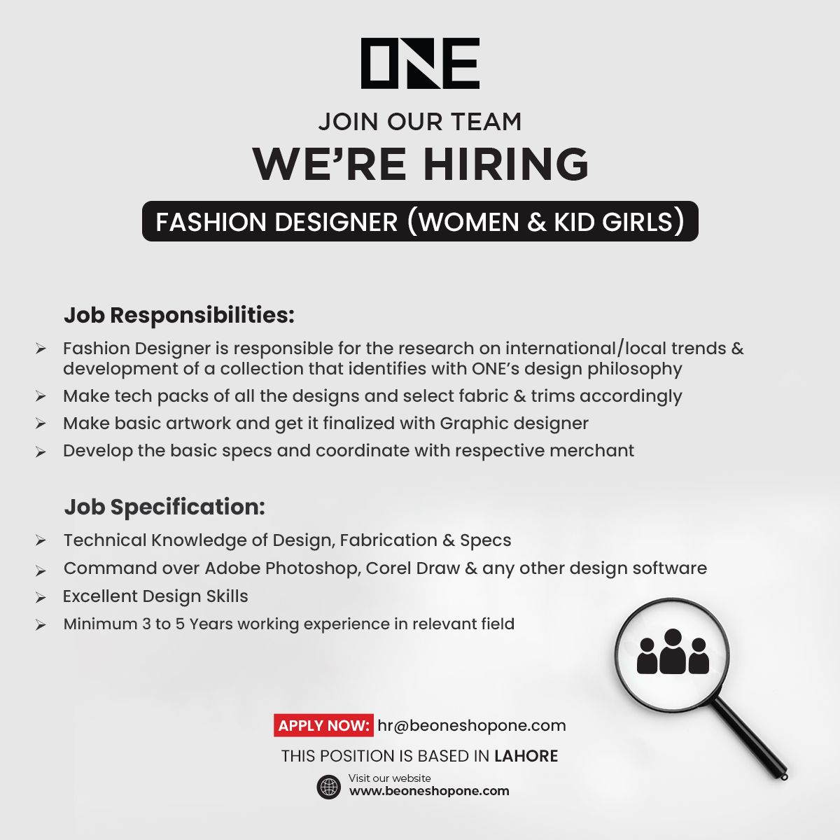 One Life Apparel Pvt Ltd Jobs Fashion Designer 1