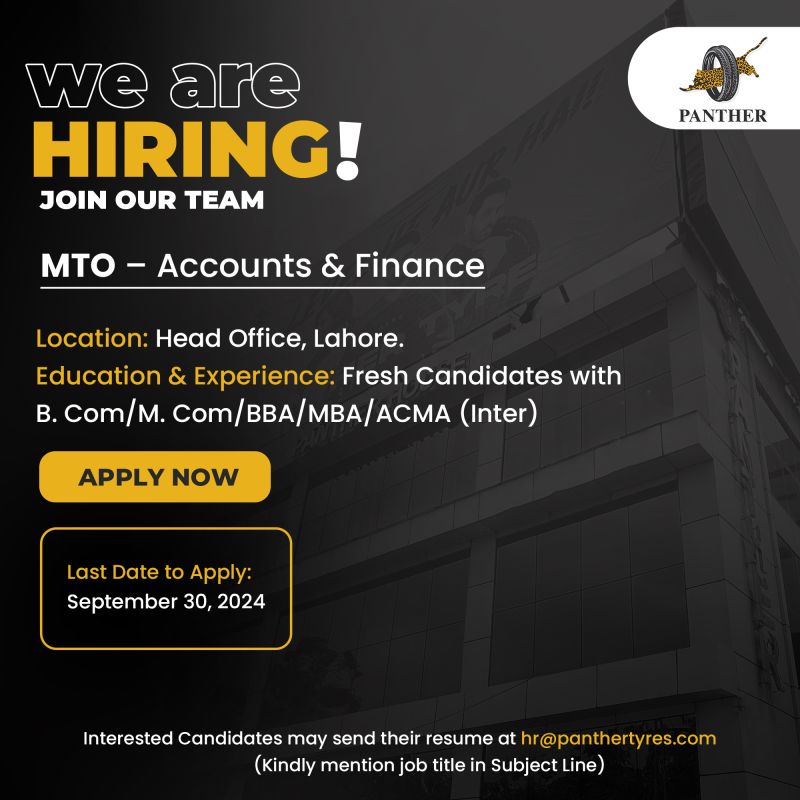 Panther Tyres Jobs MTO Accounts & Finance 1