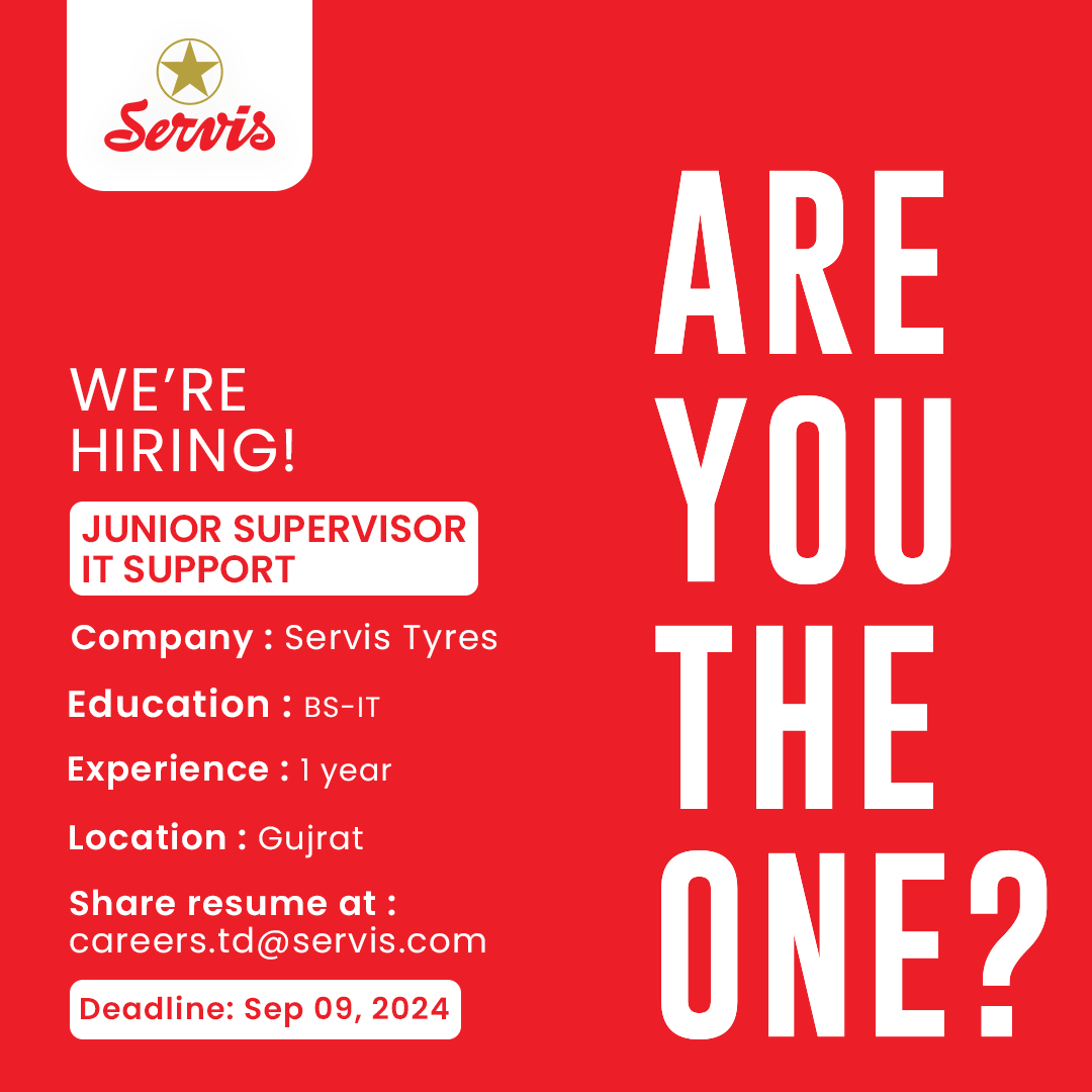 Servis Tyres Jobs Junior Supervisor IT Support 1