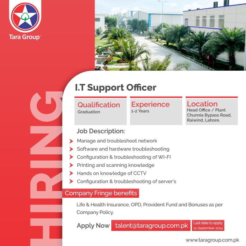 Tara Group Jobs IT Support Officer 2