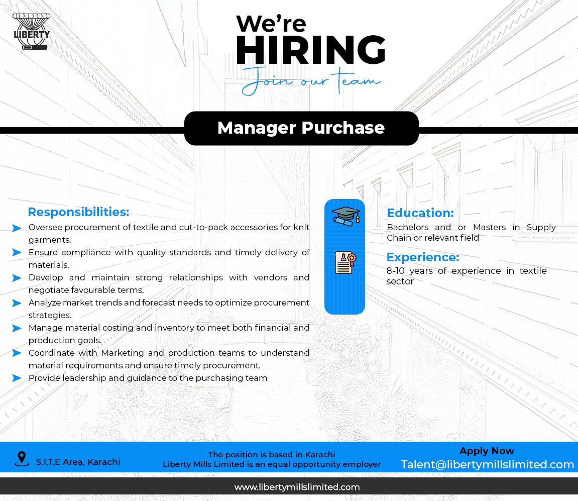 Liberty Mills Limited Jobs Manager Purchase 1