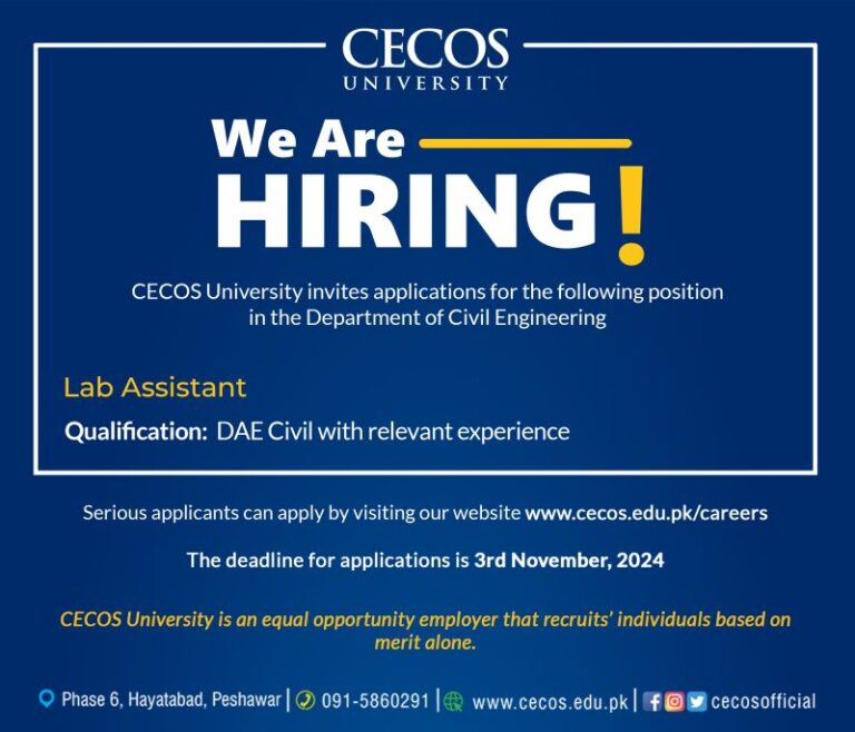 CECOS University Jobs October 2024