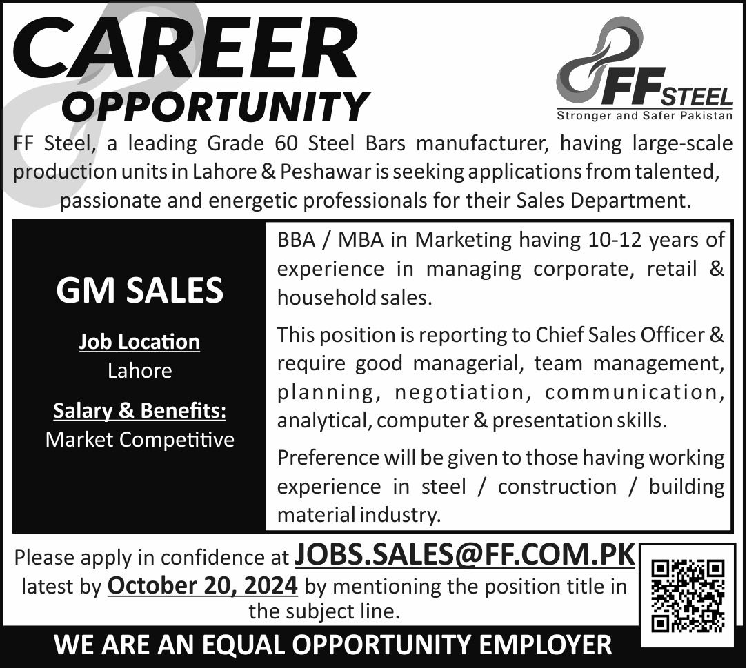 FF Steel Jobs October 2024 1