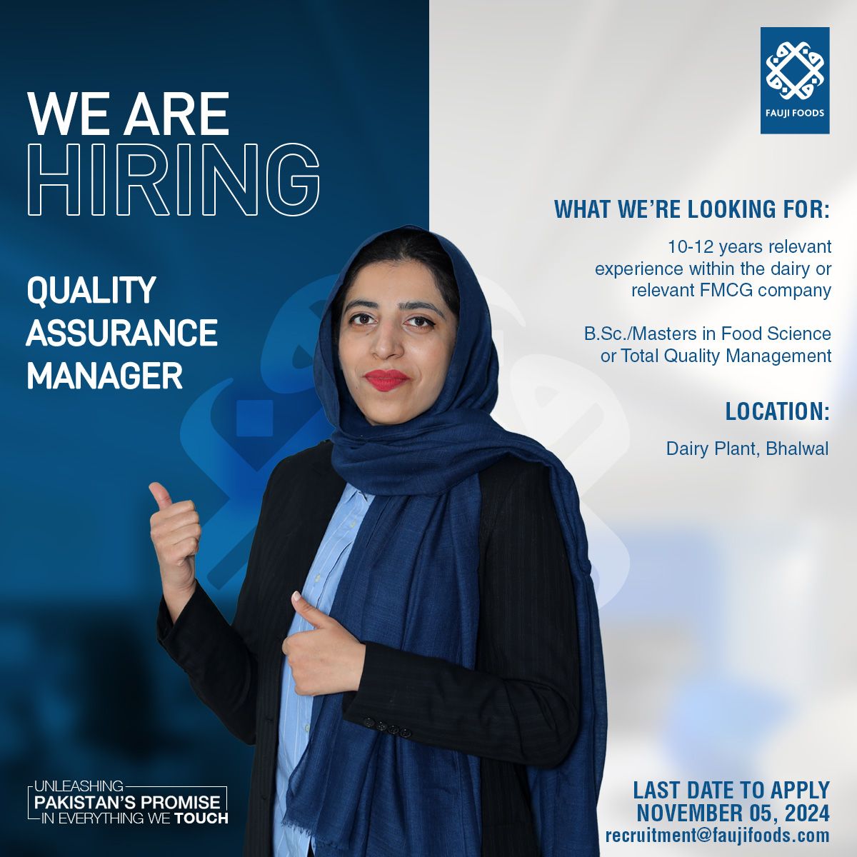 Fauji Foods Limited Jobs Quality Assurance Manager 1