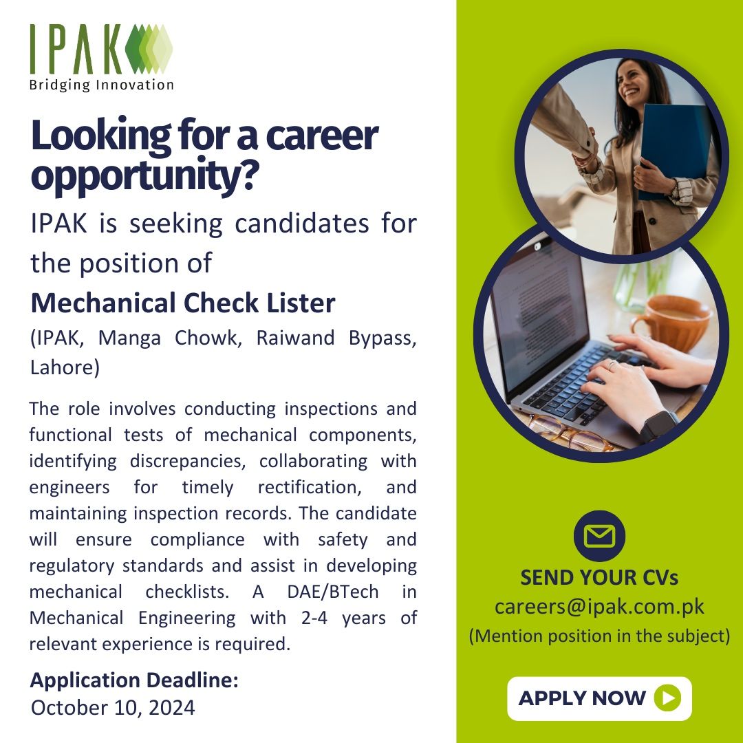 International Packaging Films Pvt Ltd IPAK Jobs Mechanical Check Lister 1