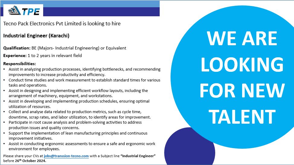 Tecno Pack Electronics Pvt Limited Jobs October 2024 1
