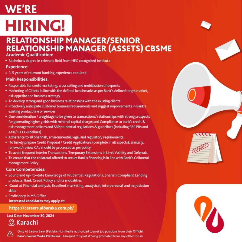 Albaraka Bank Pakistan Jobs November 2024 1