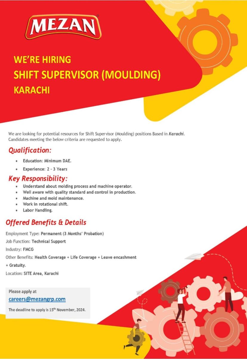 Mezan Group Jobs Shift Supervisor Moulding 1
