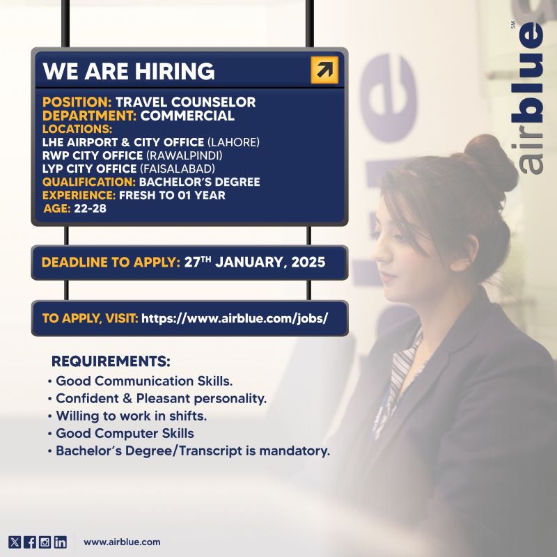 Airblue Pakistan Jobs January 2025 2