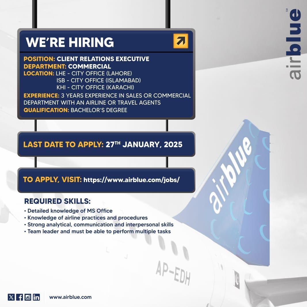 Airblue Pakistan Jobs January 2025 1