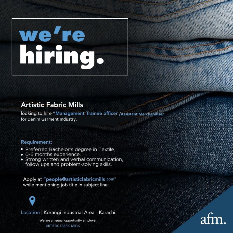 Artistic Fabric Mills Jobs MTO / Assistant Merchandiser 1