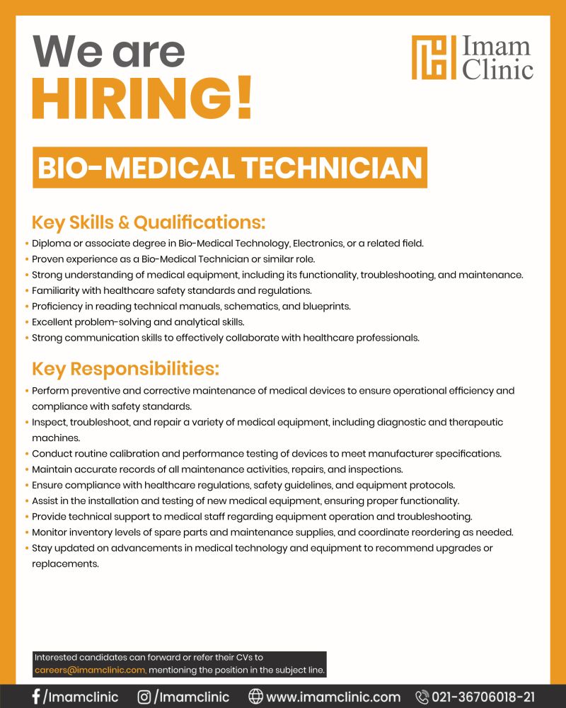Imam Clinic Jobs January 2025 2