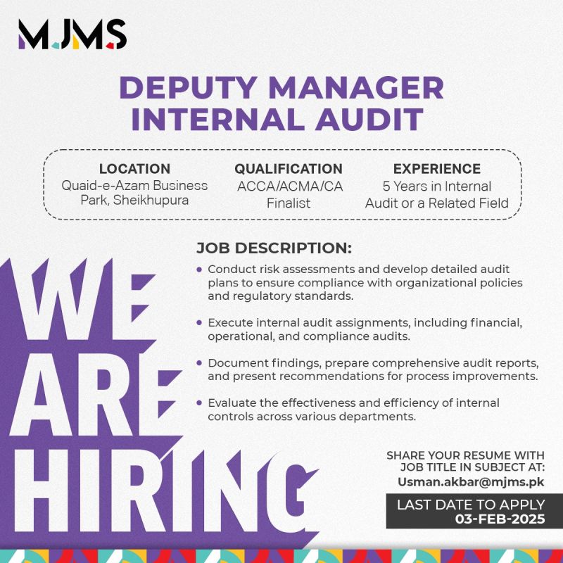 MJMS Pakistan Jobs January 2025 2