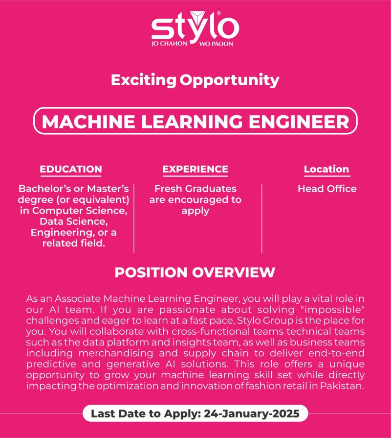 Stylo Pvt Ltd Jobs January 2025 2