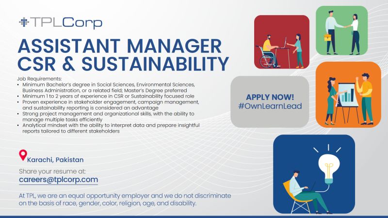 TPL Corporation Limited Jobs Assistant Manager CSR & Sustainability 1