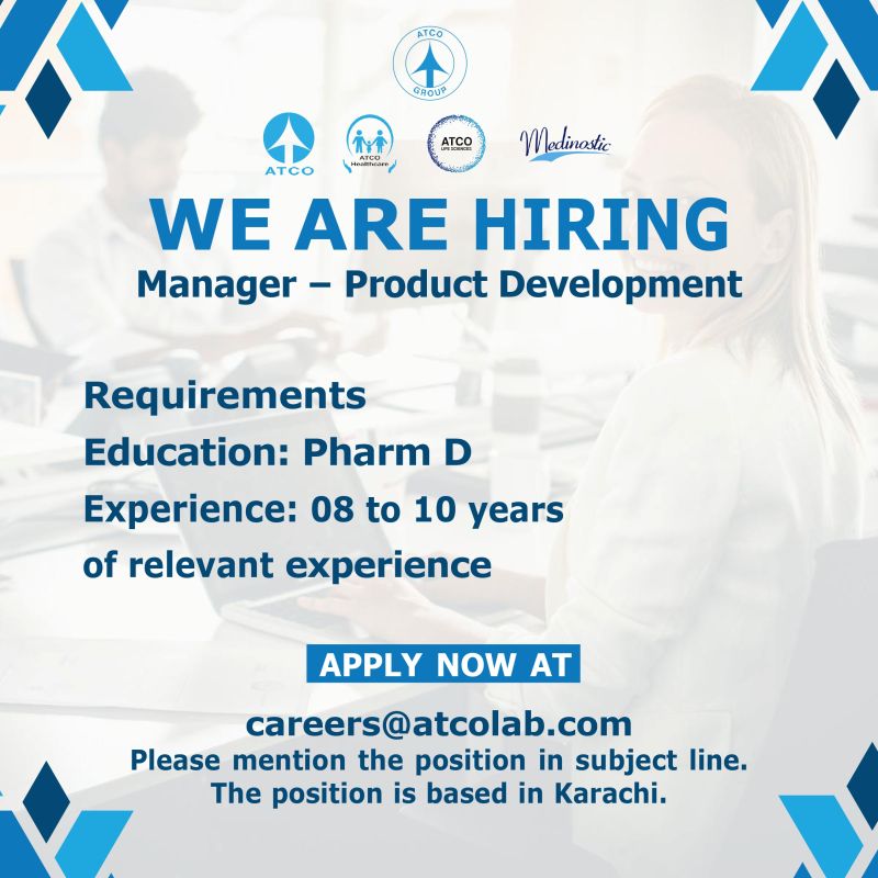 ATCO Laboratories Jobs Manager Product Development 1