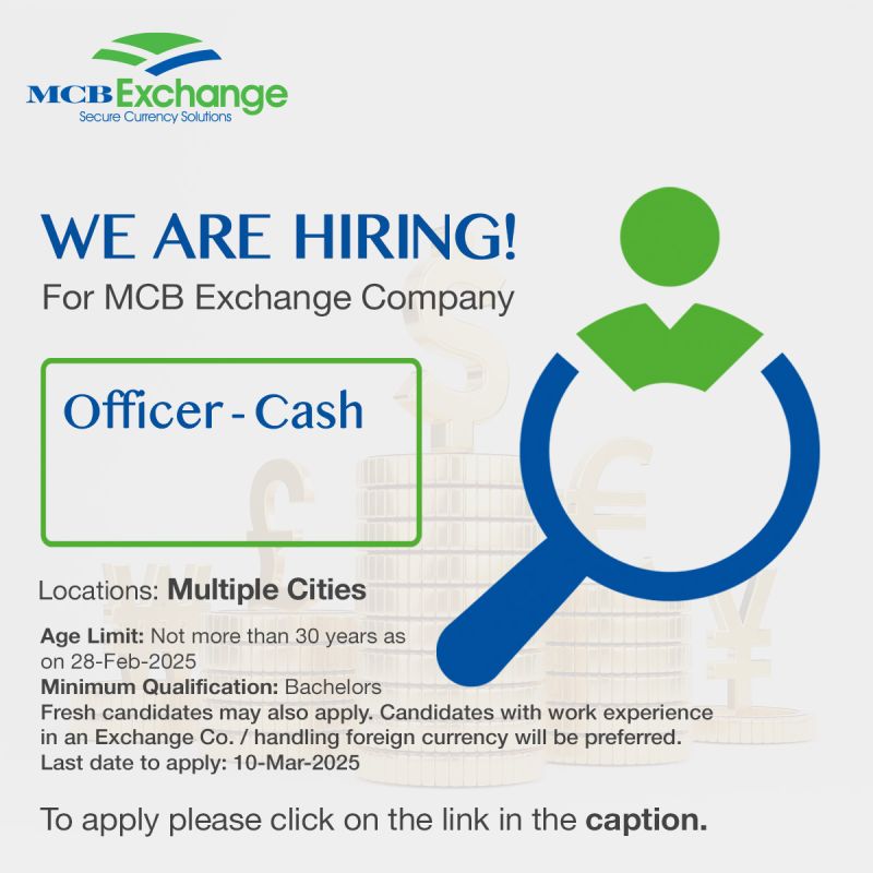 MCB Exchange Jobs March 2025 1