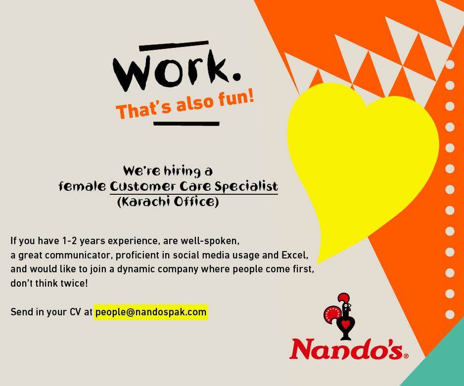 Nando's Pakistan Jobs Female Customer Care Specialist 1