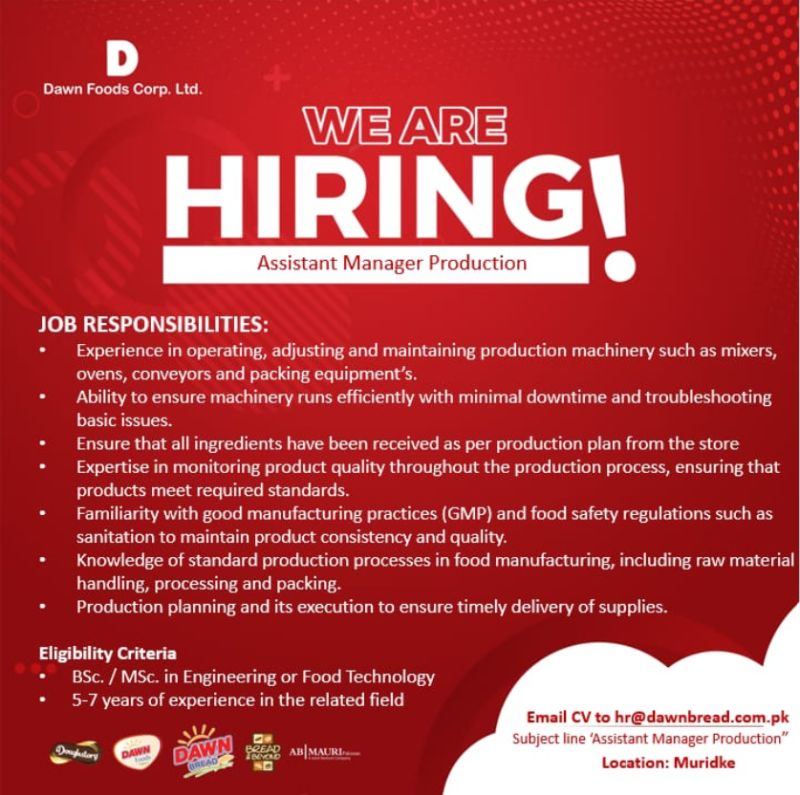 Dawn Food Corporation Ltd Jobs March 2025 2