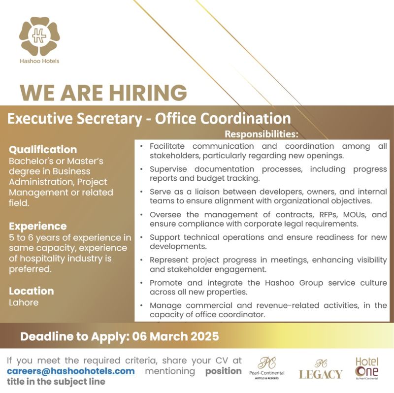 Hashoo Hotels Jobs March 2025 1