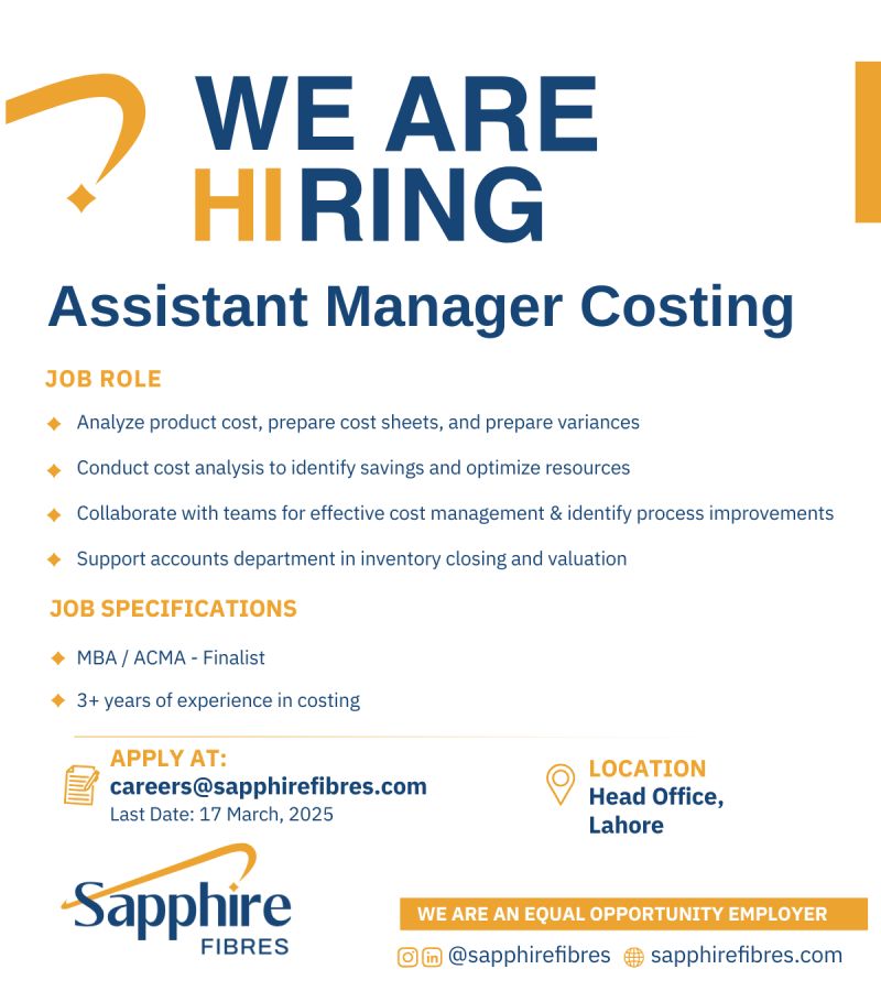 Sapphire Fibres Limited Jobs March 2025 2