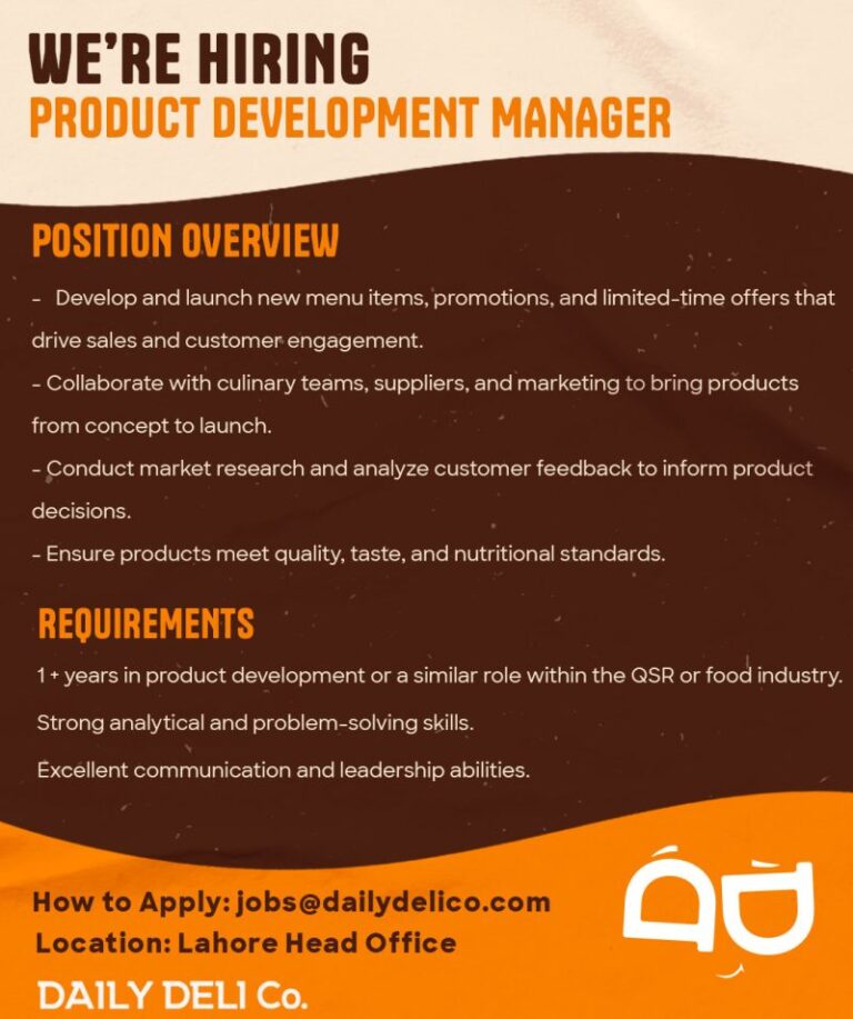 Daily Deli Co Jobs Product Development Manager