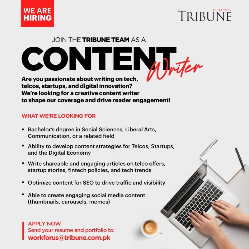 The Express Tribune Jobs Content Writers 1
