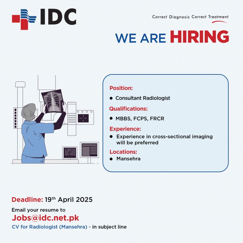 Islamabad Diagnostic Center IDC Jobs Consultant Radiologist 1
