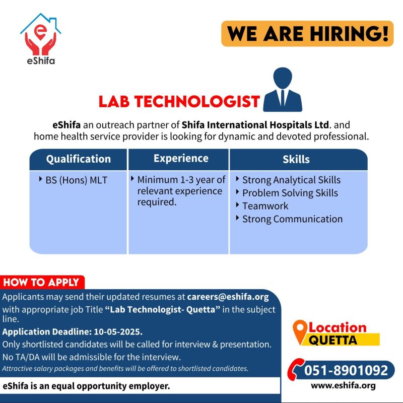 eShifa Jobs May 2025 1