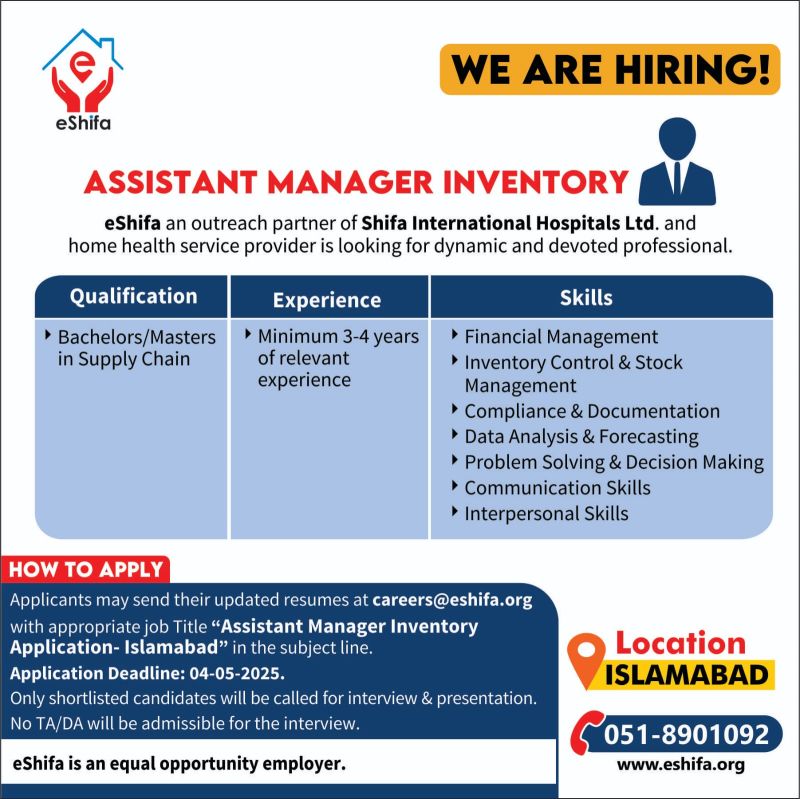 eShifa Jobs May 2025 2