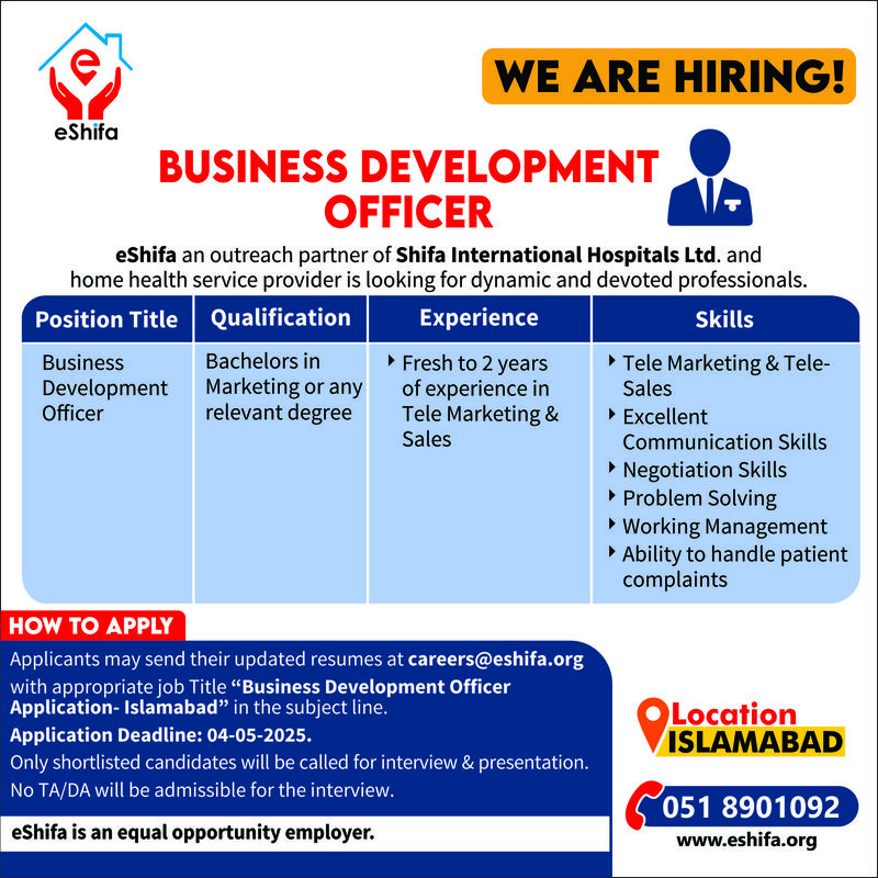 eShifa Jobs May 2025 3
