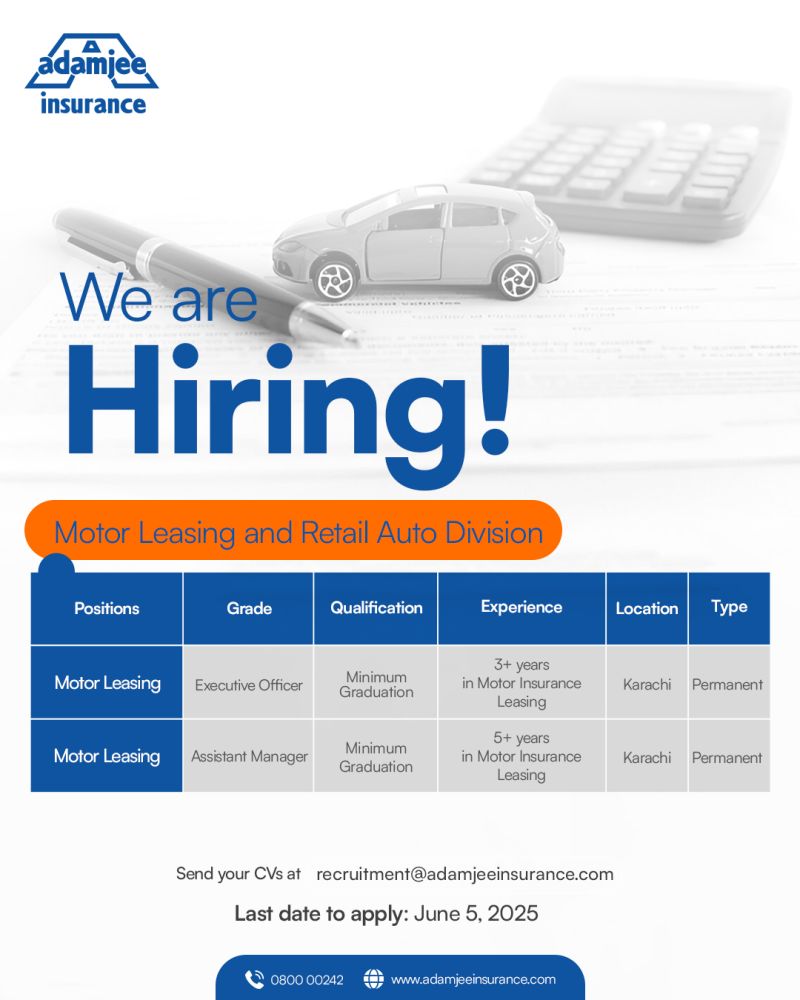 Adamjee Insurance Company Limited Jobs June 2025 2