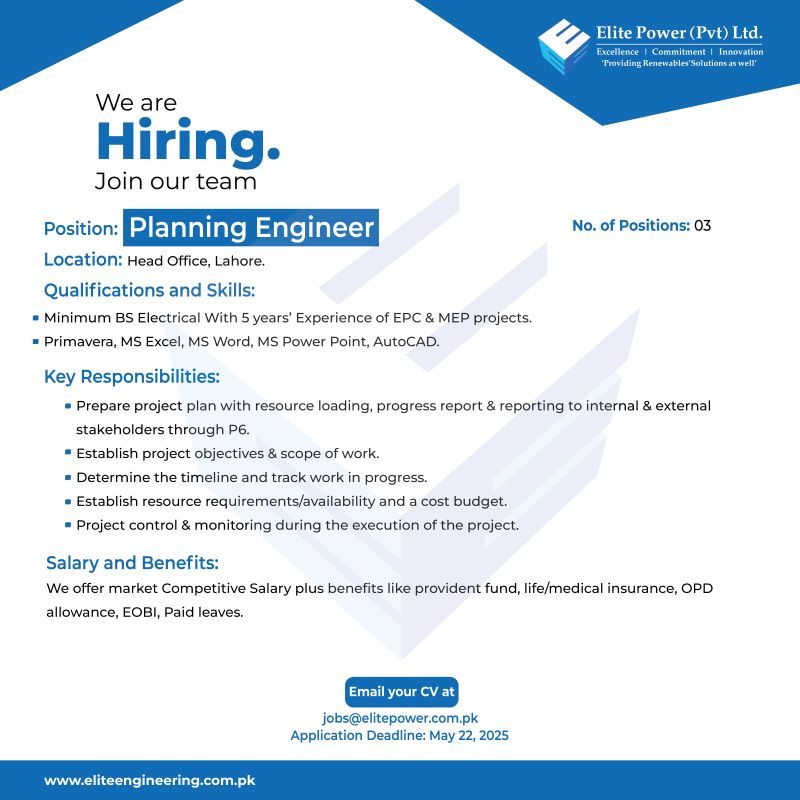 Elite Power Pvt Ltd Jobs May 2025 1
