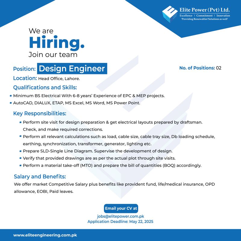 Elite Power Pvt Ltd Jobs May 2025 3