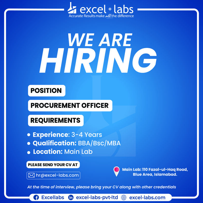 Excel Labs Jobs Procurment Officer 1