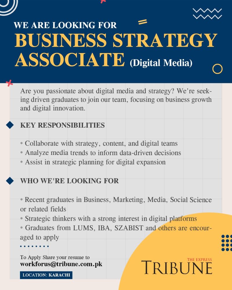 The Express Tribune Jobs Business Strategy Associate 1