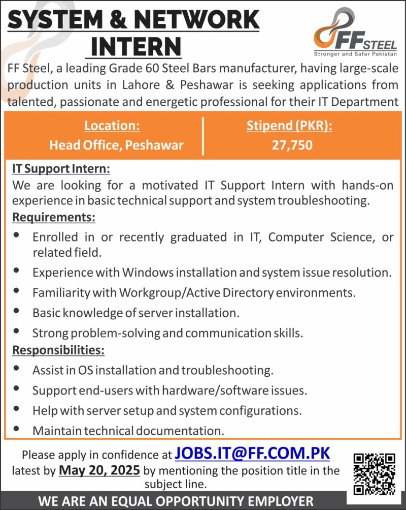 FF Steel Jobs System & Network Intern 1