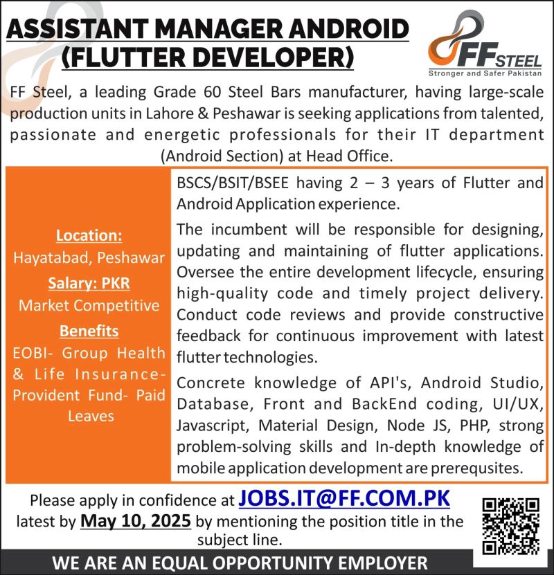 FF Steel Jobs Assistant Manager Android 1
