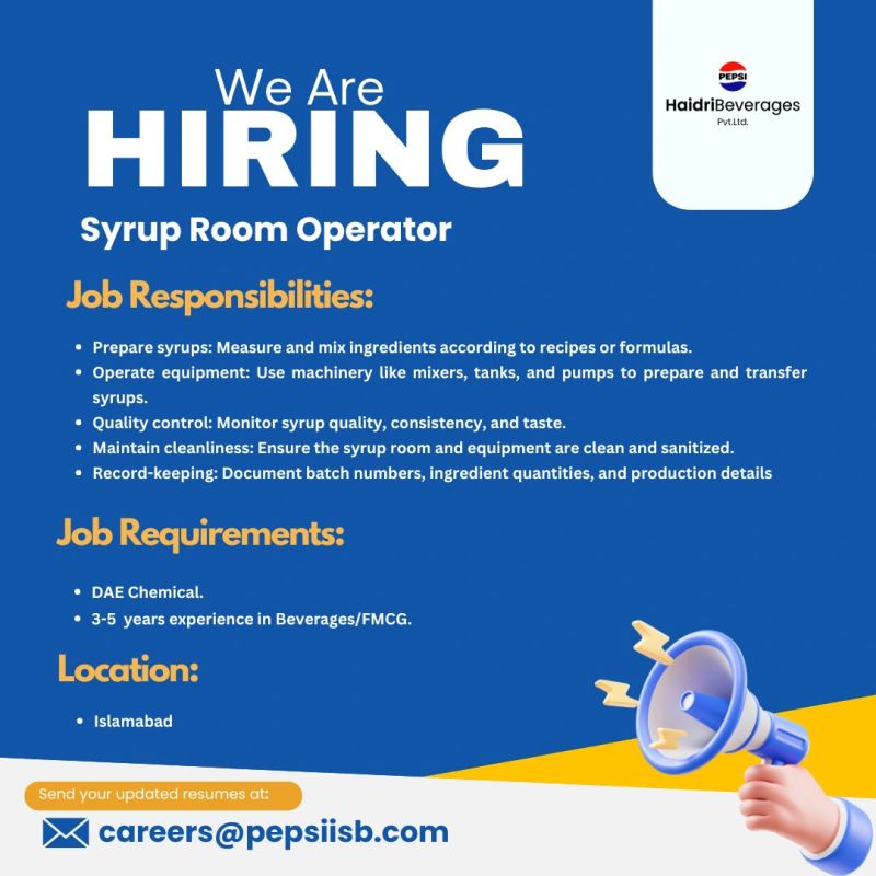 Haidri Beverages Pvt Ltd Jobs May 2025 3