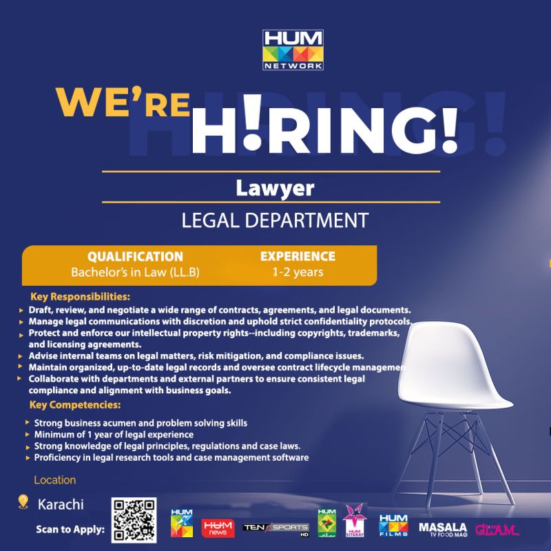 HUM Tv Network Jobs Lawyer 1