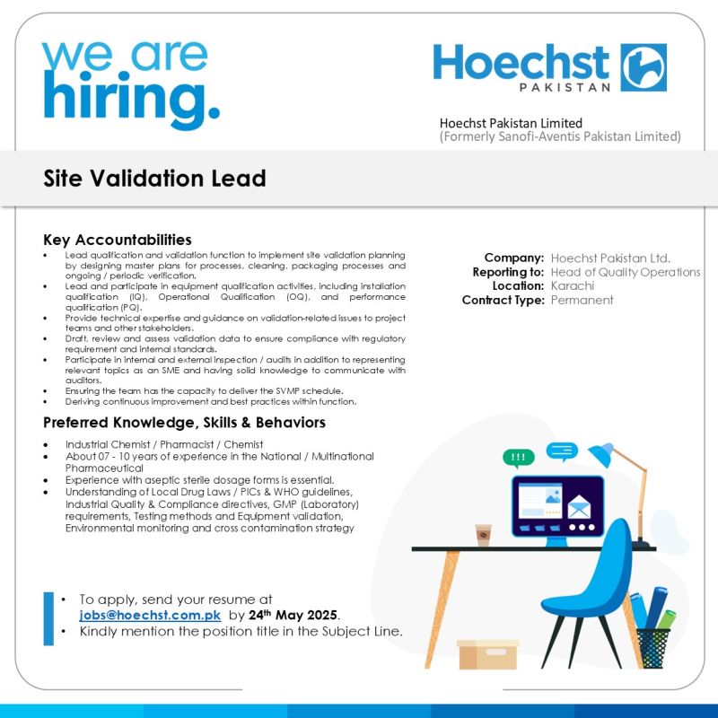 Hoechst Pakistan Limited Jobs May 2025 2