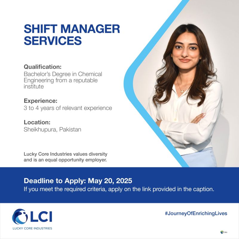 Lucky Core Industries Limited LCI Jobs Shift Manager Services 1