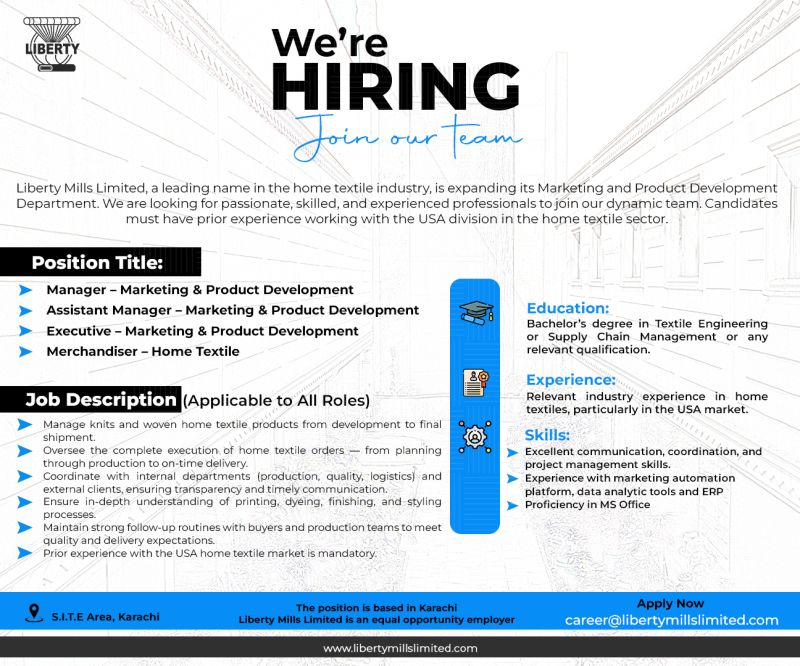 Liberty Mills Limited Jobs May 2025 1