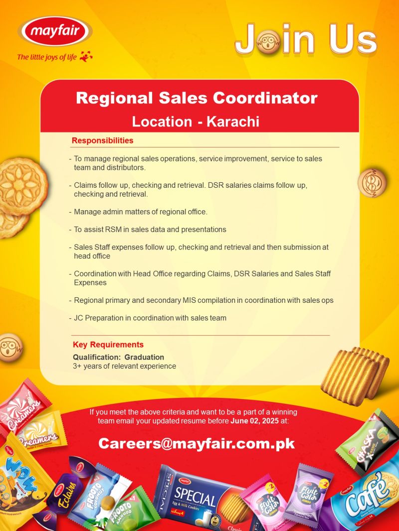 Mayfair Pakistan Jobs Regional Sales Coordinator 1