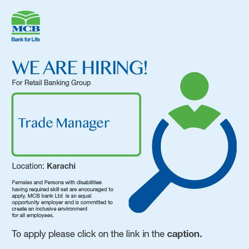 MCB Bank Limited Jobs Trade Manager 1