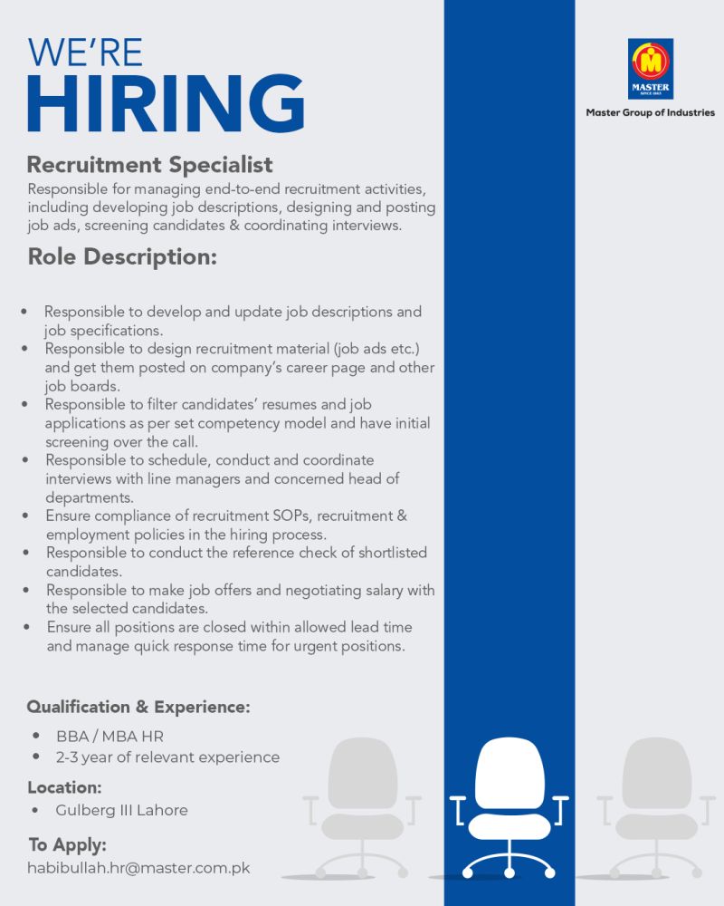 Master Group Of Companies Jobs Recruitment Specialist 1